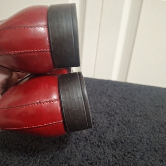 G.H. Bass & Co. Red Leather Loafers - Picture 9 of 10